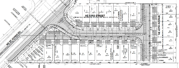 Subdivision site plan from one of Arthur's projects